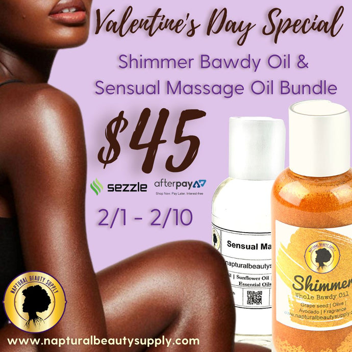 Shimmer Bawdy Oil & Sensual Massage Oil Bundle Naptural Beauty Supply LLC. 